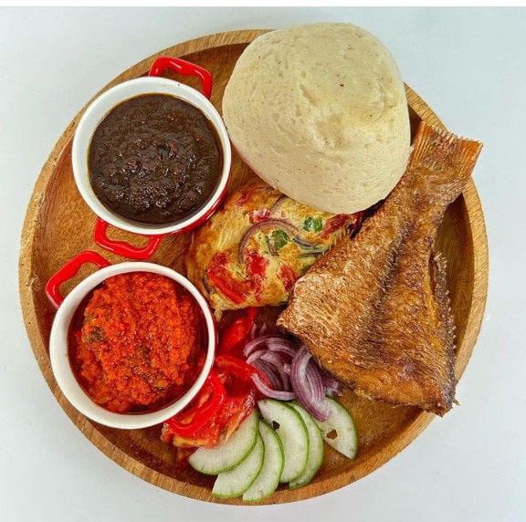 Banku and grilled tilapia