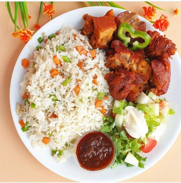 Rice and grill